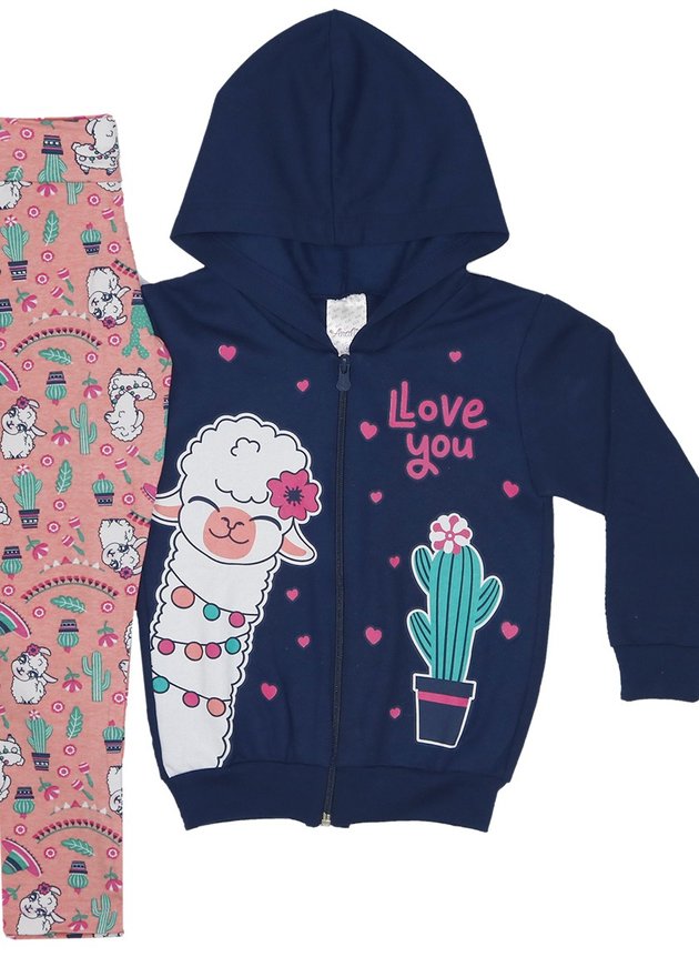 Conjunto Infantil Conjunto Moletom Marisa Conjunto Casaco Moletom